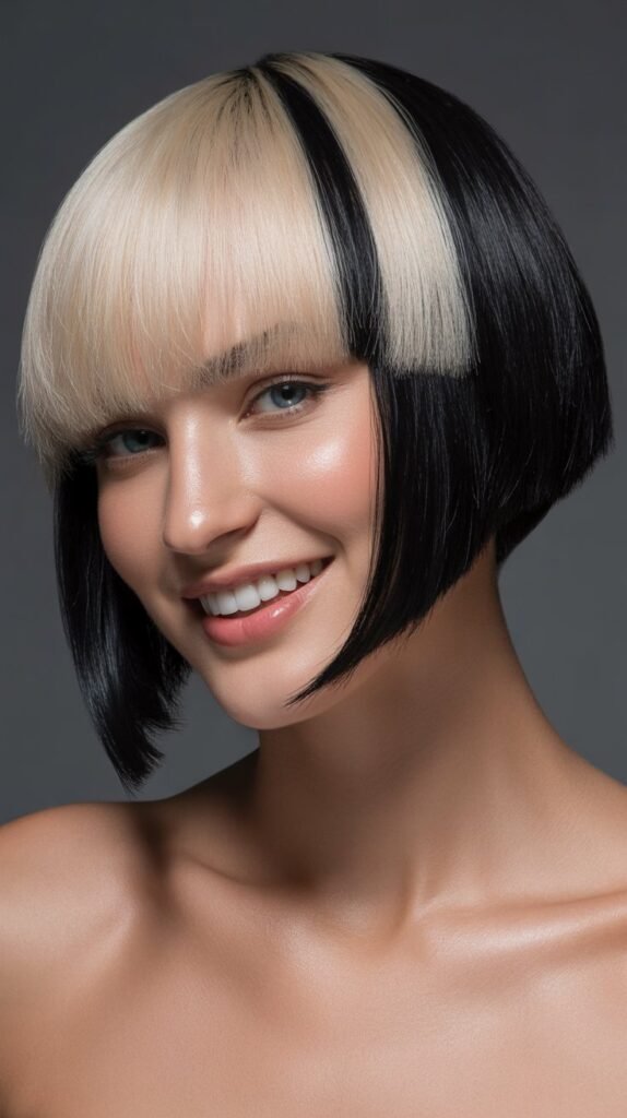  Color-Blocked Stacked Bob