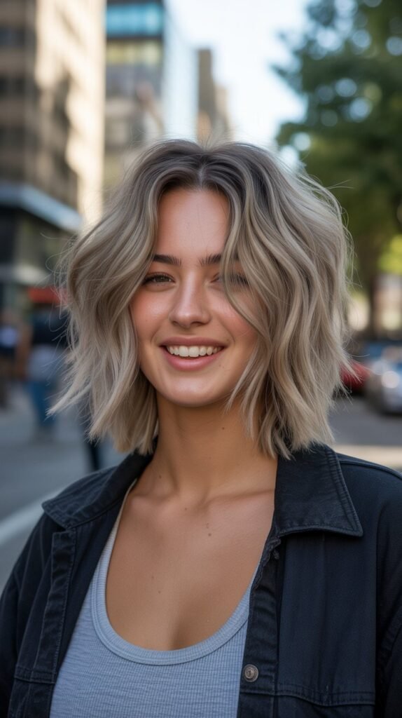 Choppy Long Bob with Texture