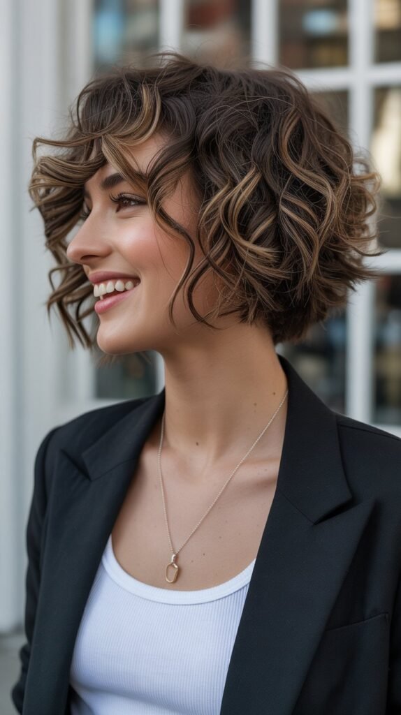 8. Asymmetrical Bob with Side Bangs