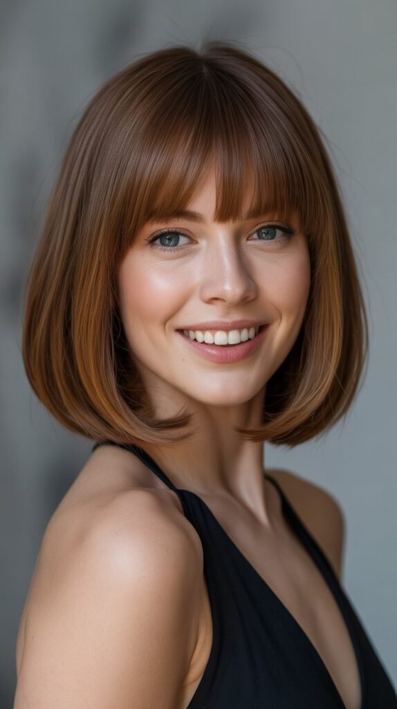 Long Bob with Graduated Bangs