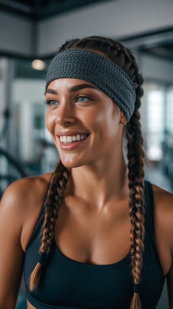  Double Dutch Braids with Thick Athletic Headband