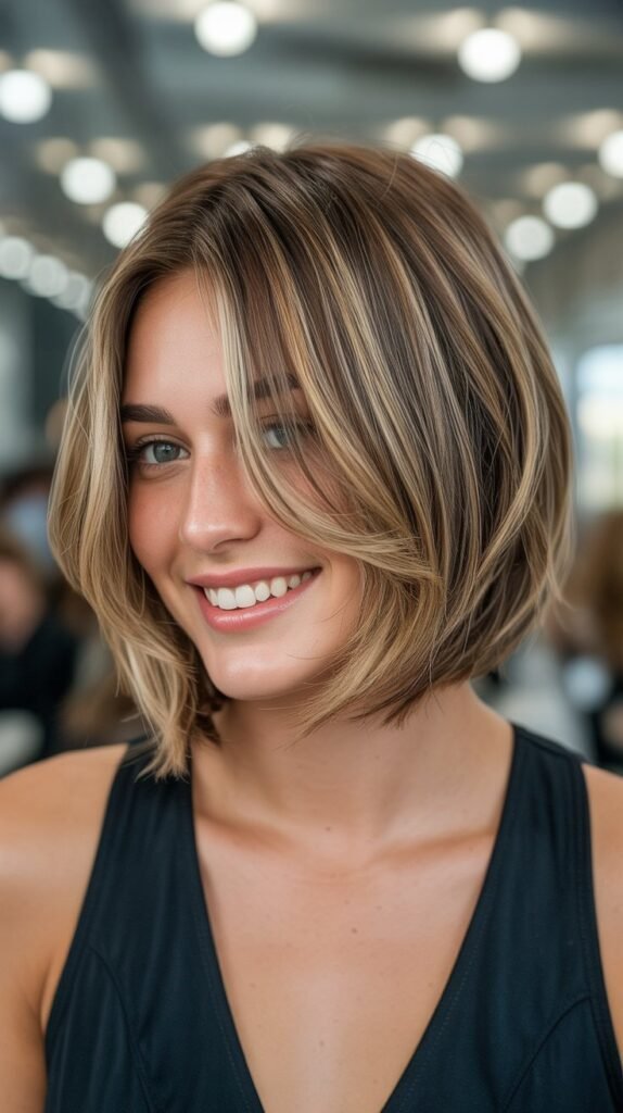 23. Choppy Bob with Dimensional Lowlights