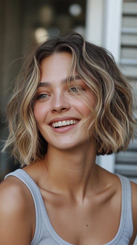 25. Choppy Bob with Lived-In Color