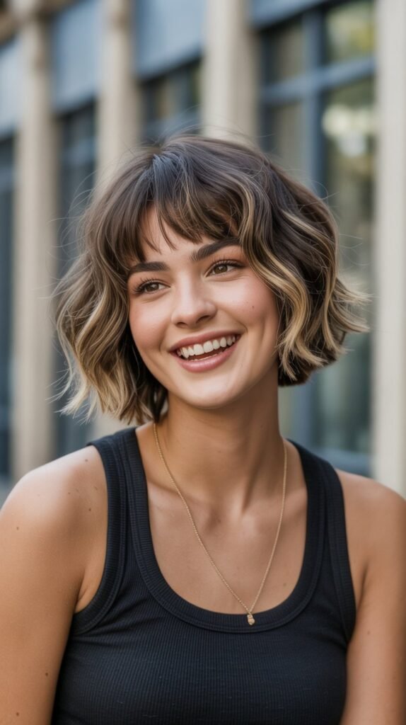 25. Choppy Bob with Micro Fringe and Razored Texture