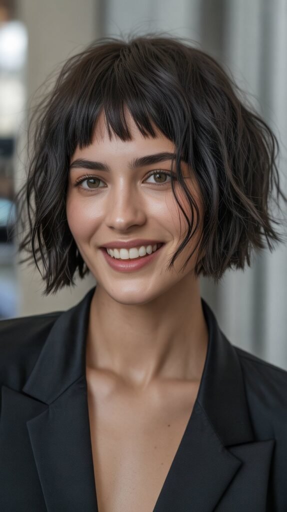 24. Choppy Bob with Micro Bangs