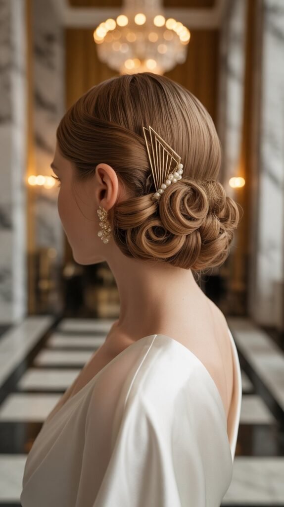 27. Curly Low Side Chignon