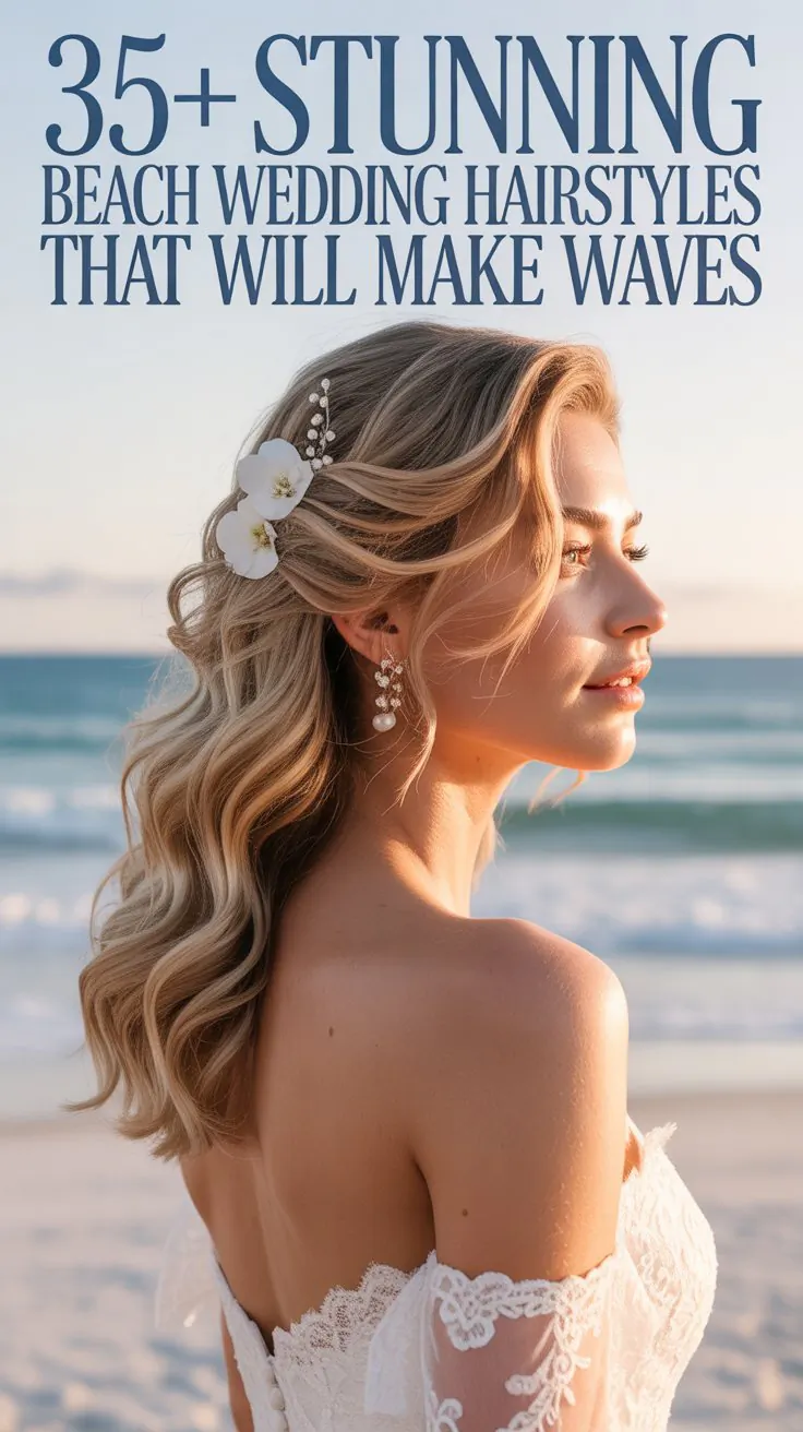 35+ Stunning Beach Wedding Hairstyles That Will Make Waves — free download