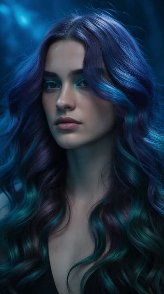 9. Indigo and Teal Deep Sea Mermaid