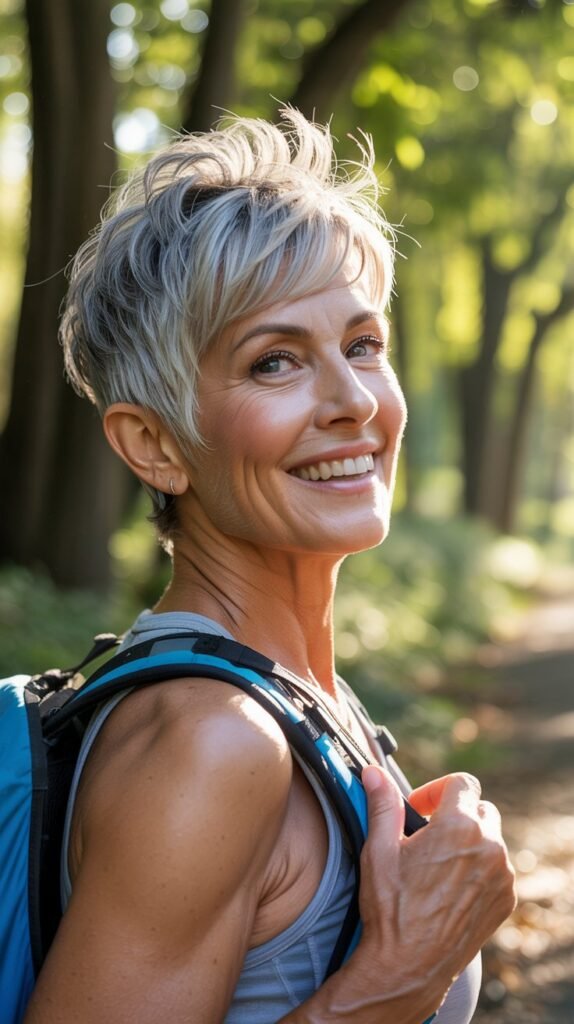 10. Layered Pixie with Longer Crown