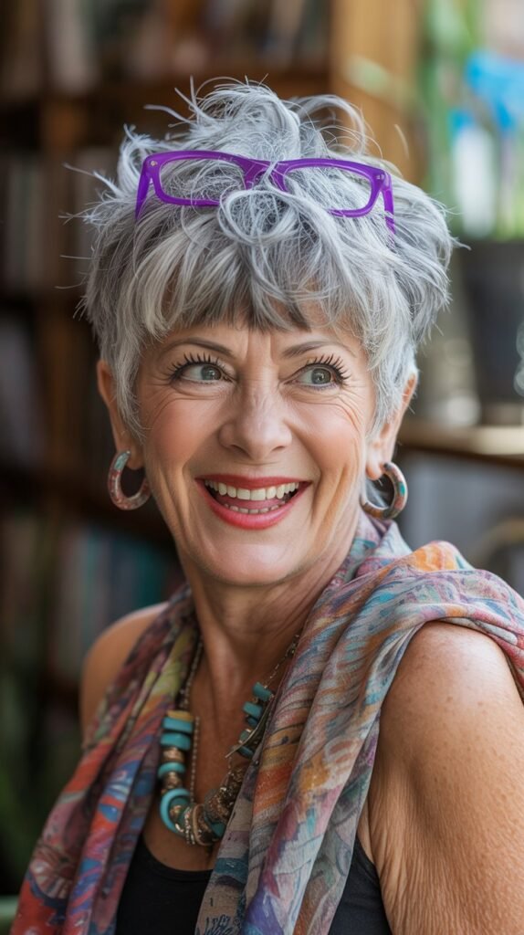 17. Textured Pixie with Bangs