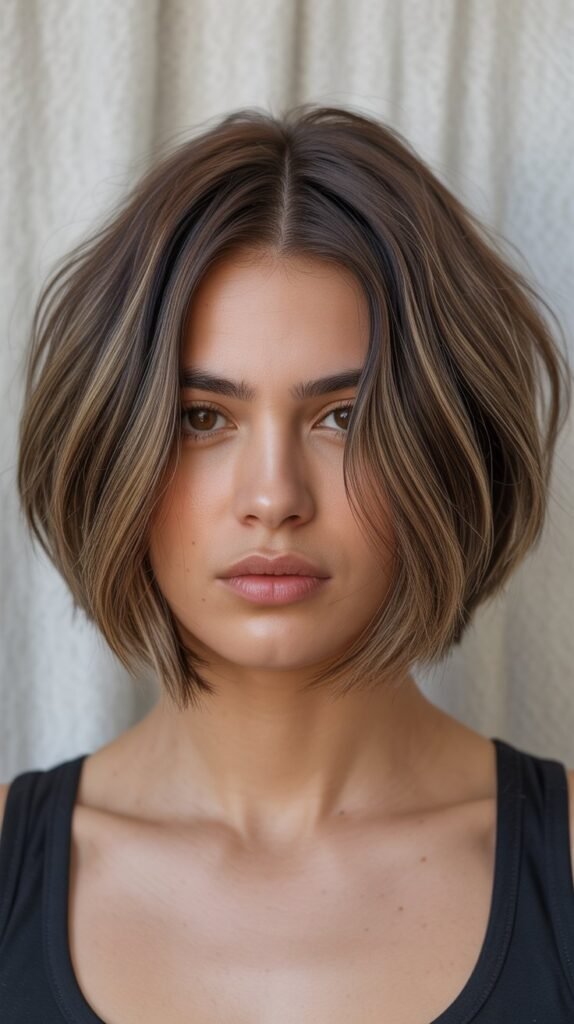 23. Choppy Bob with Middle Part