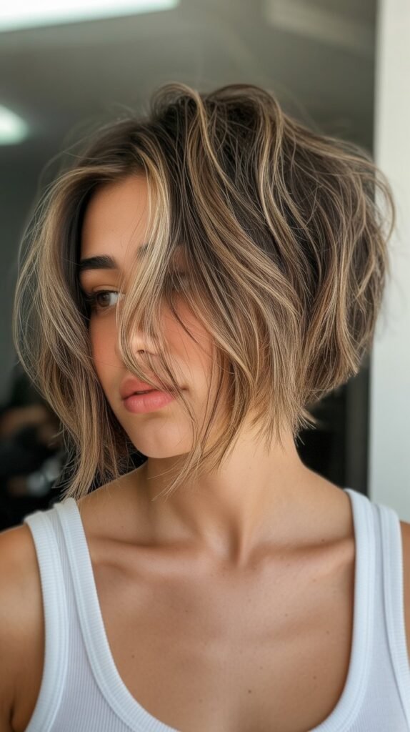 15. Choppy Bob with Piecey Front Layers