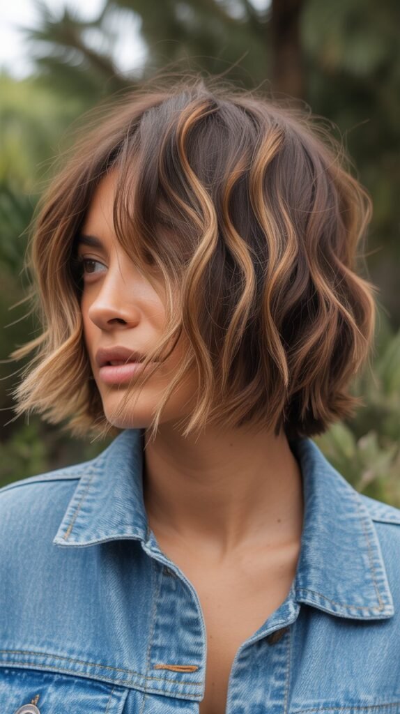 5. Shaggy Choppy Bob with Face-Framing Layers