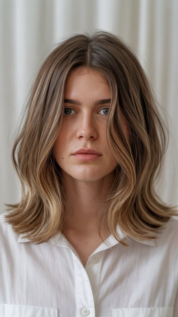 15. Collarbone-Length Cut with Minimal Layers