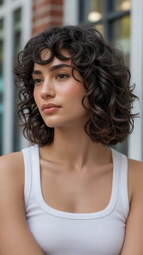 Curly Long Bob
