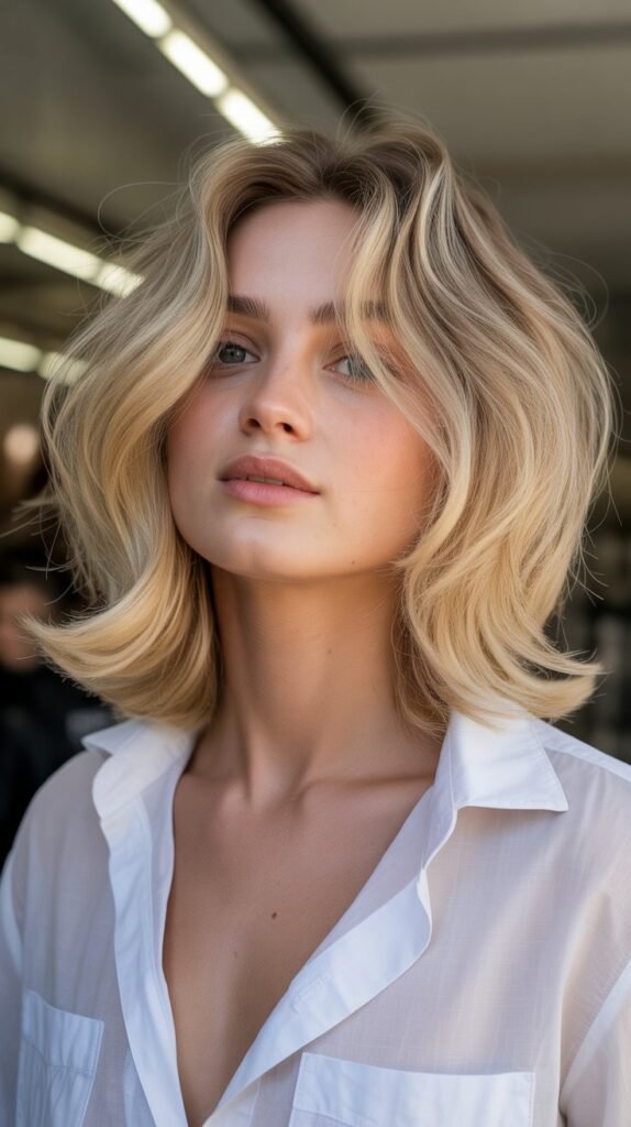 Long Bob with Feathered Ends