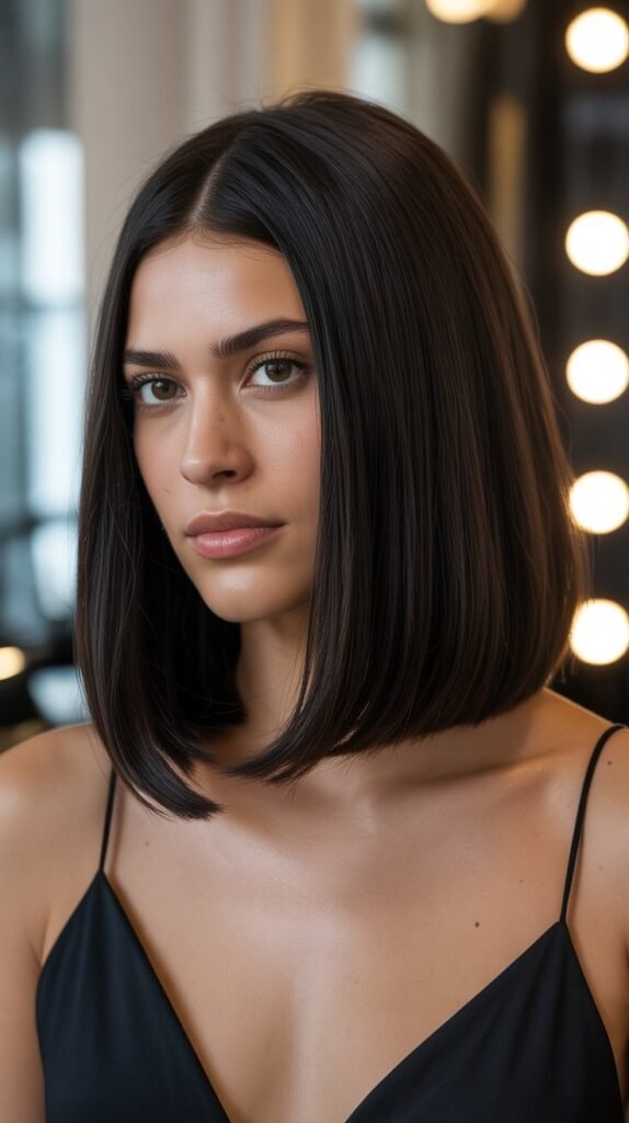 Sleek Straight Long Bob