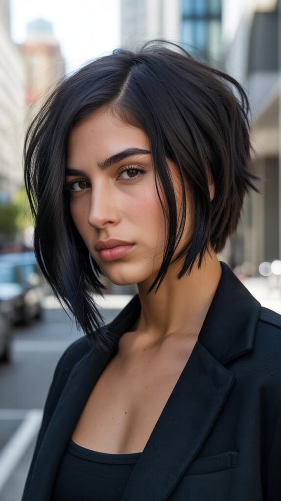 3. Asymmetrical Choppy Bob for Bold Statements