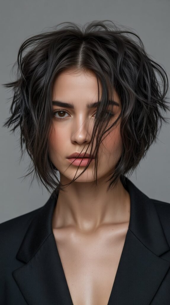 26. Choppy Bob with Disconnected Layers for Drama