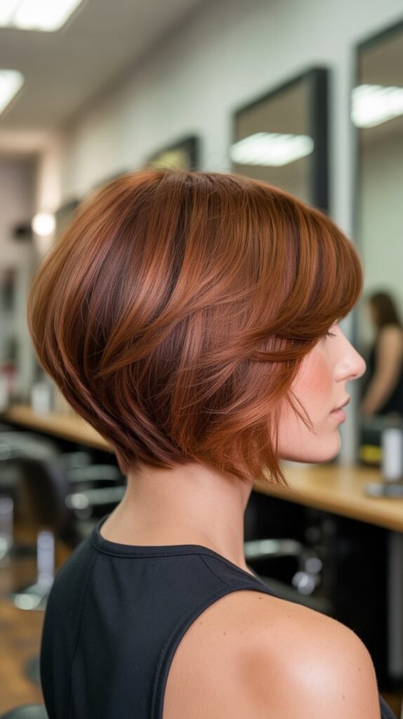 Stacked Layered Bob with Volume