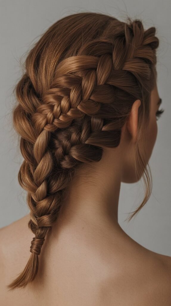 26. Asymmetrical Braided Updo