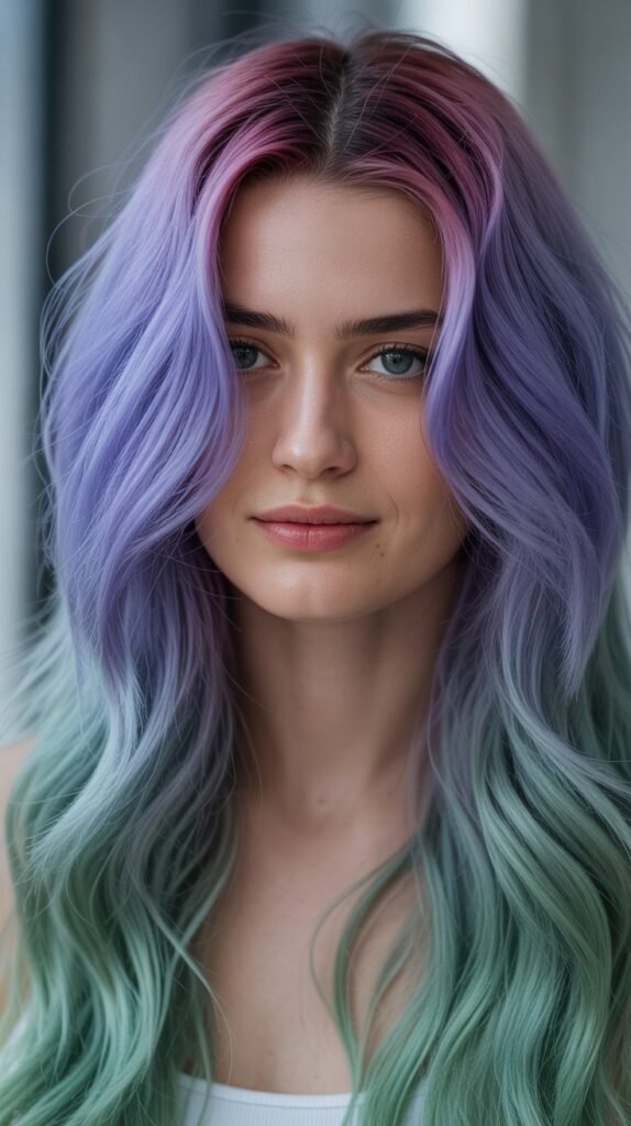 11. Deep Purple to Seafoam Green Transformation