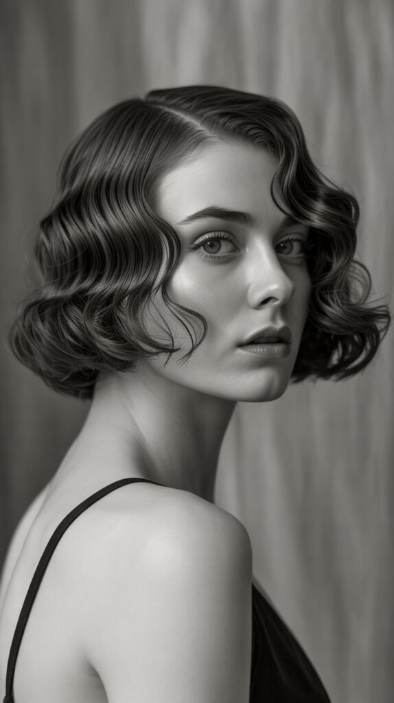 26. Choppy Bob with Finger Wave Detail