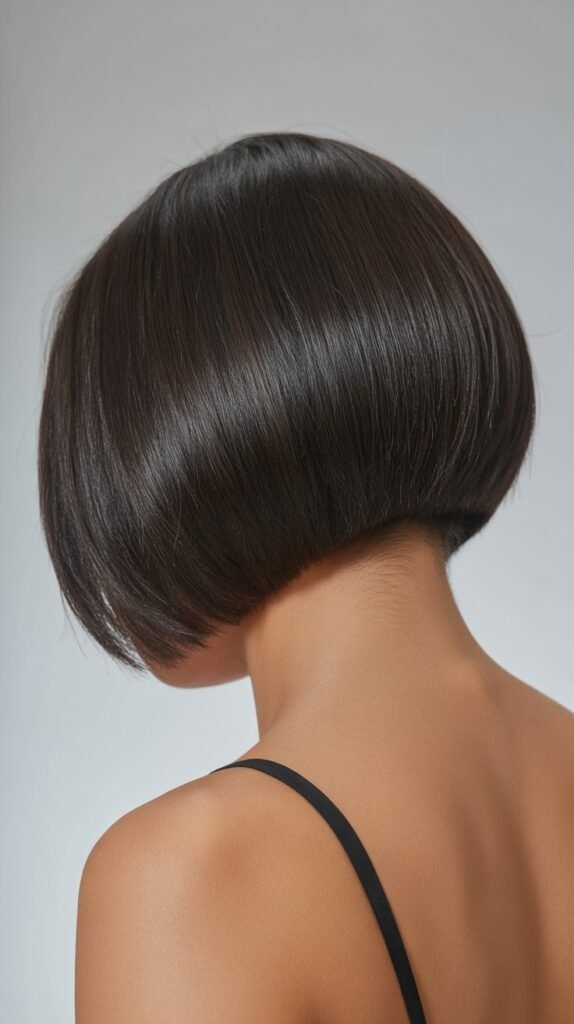 11. Stacked Bob with Curved Silhouette