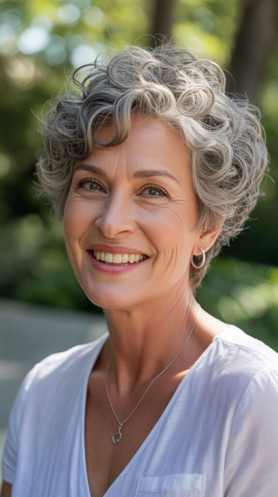 5. Curly Pixie with Volume