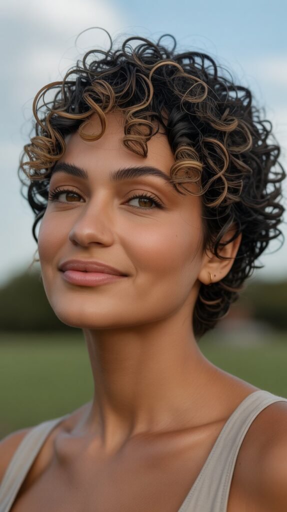 4. Curly-Wavy Pixie with Defined Ringlets