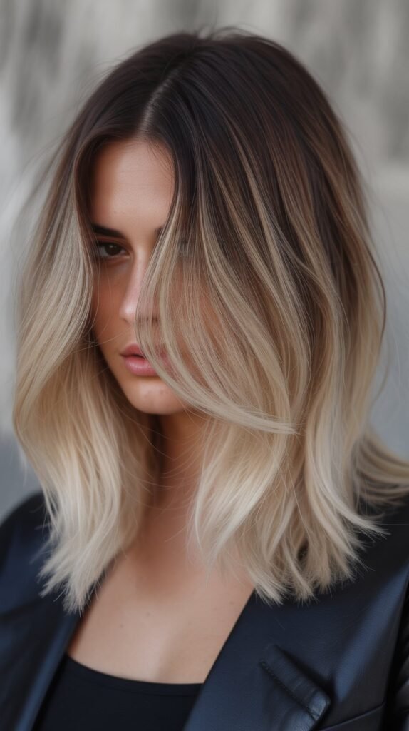 27. Long Bob with Ombré Color