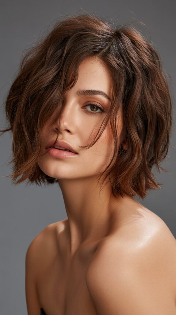 Shaggy Choppy Bob for Thick Hair