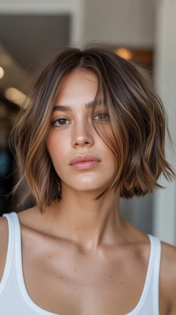  Choppy Bob for Square Faces