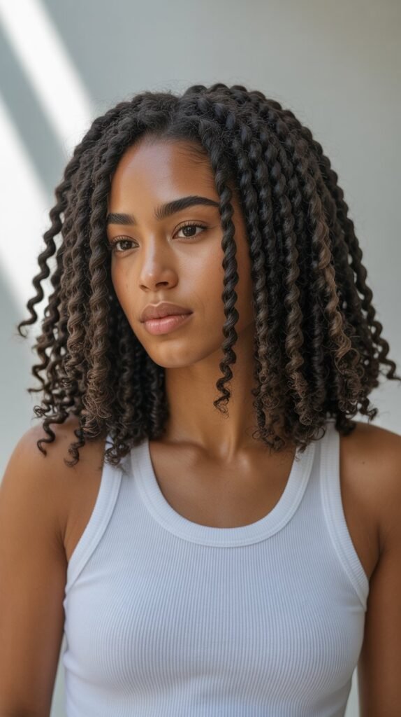 21. Long Bob with Passion Twists