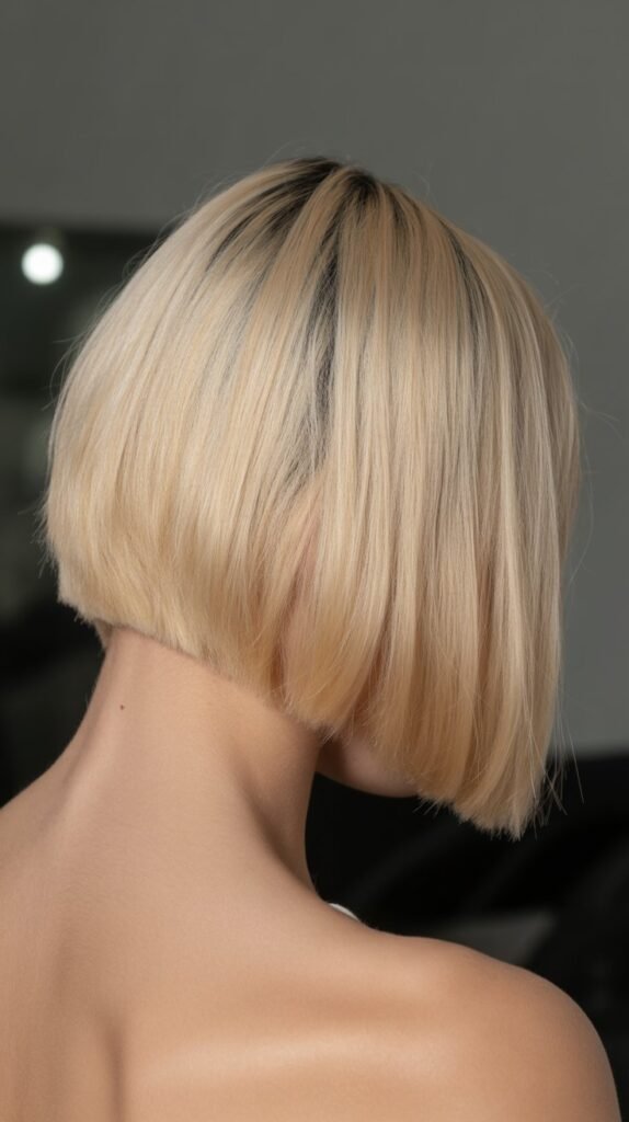 Blunt Choppy Bob with Razored Ends