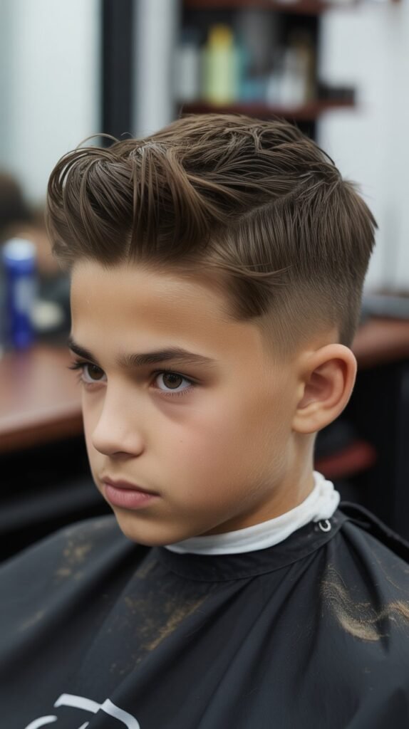 32. Textured Quiff with Hard Part