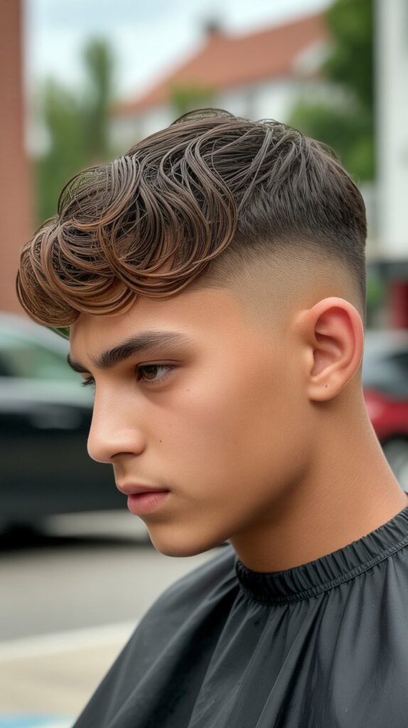 28. Wavy Top with Skin Fade