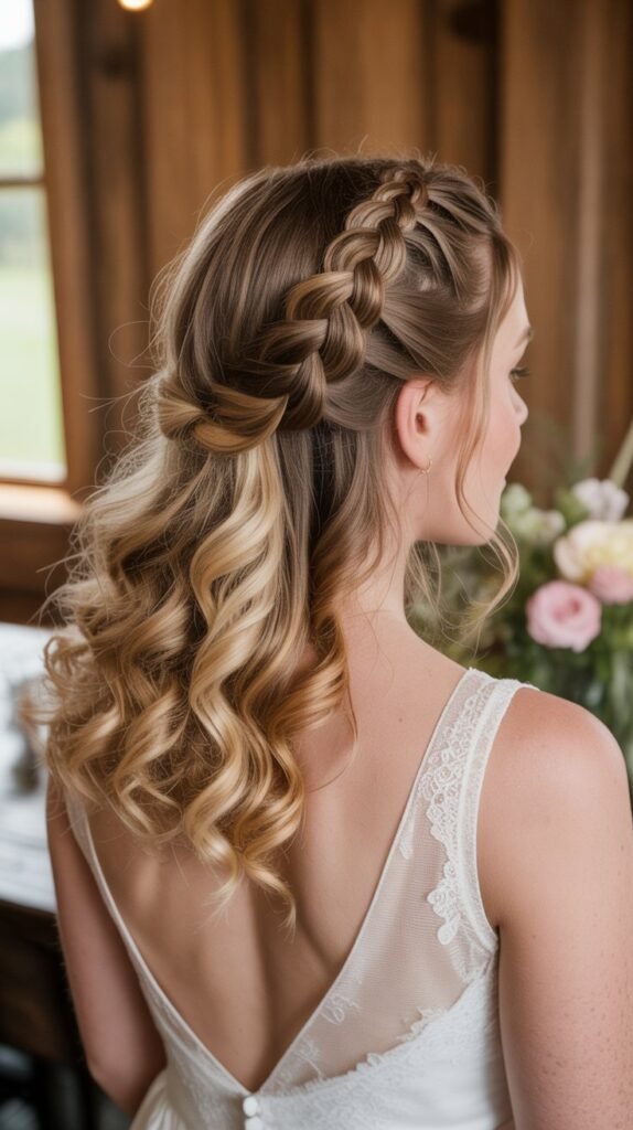 9. Double Dutch Braid Half-Up