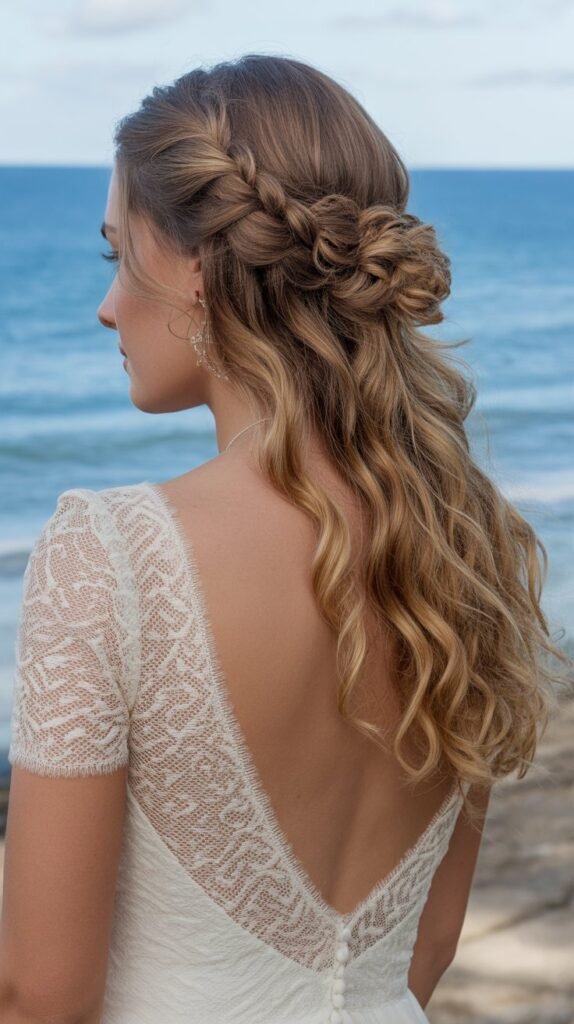 25. Twisted Half-Up Style