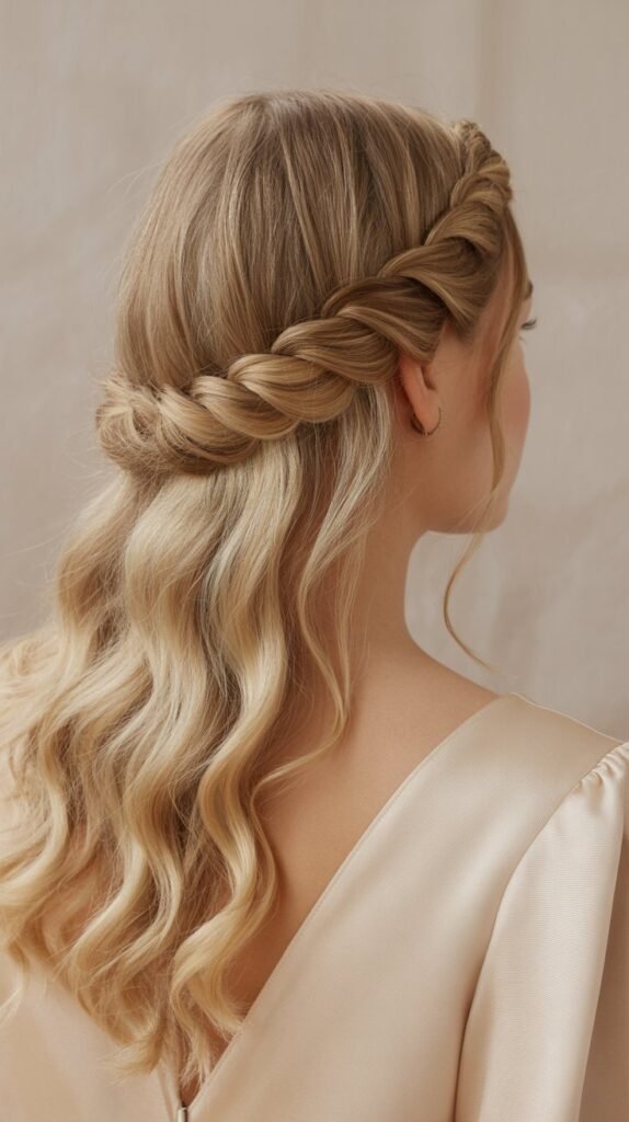 11. Twisted Rope Braid Half-Up
