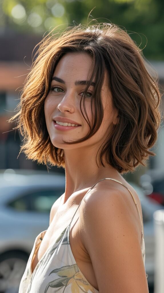 12. Tousled Choppy Bob