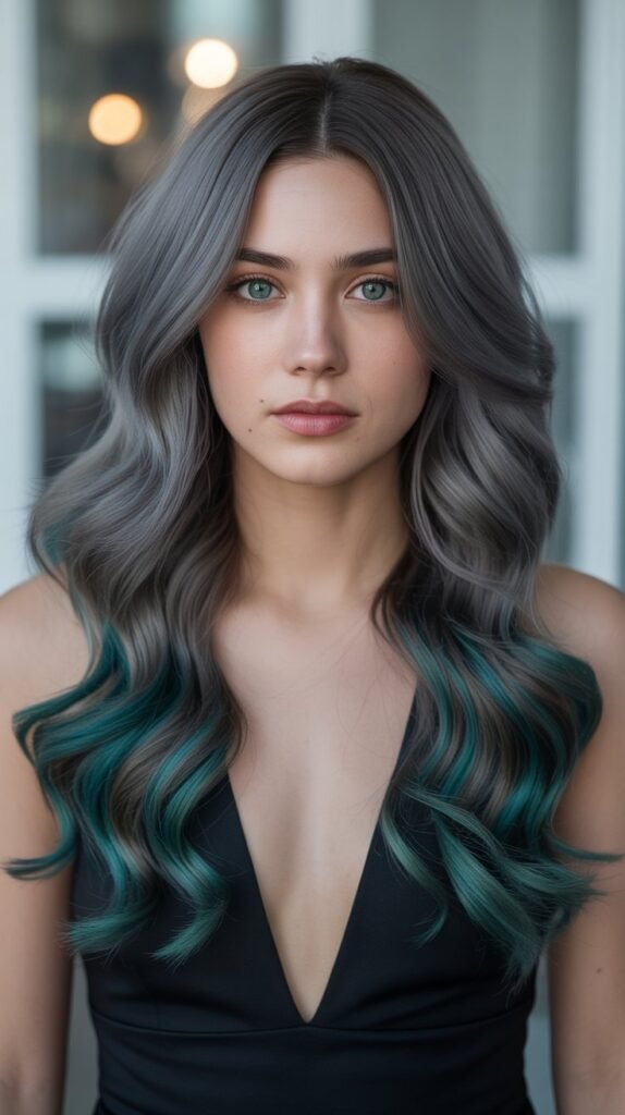 22. Charcoal and Teal Smoky Mermaid