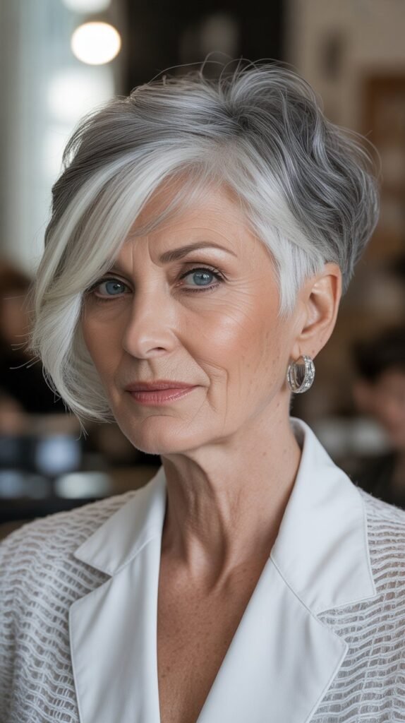 8. Side-Swept Pixie with Bangs