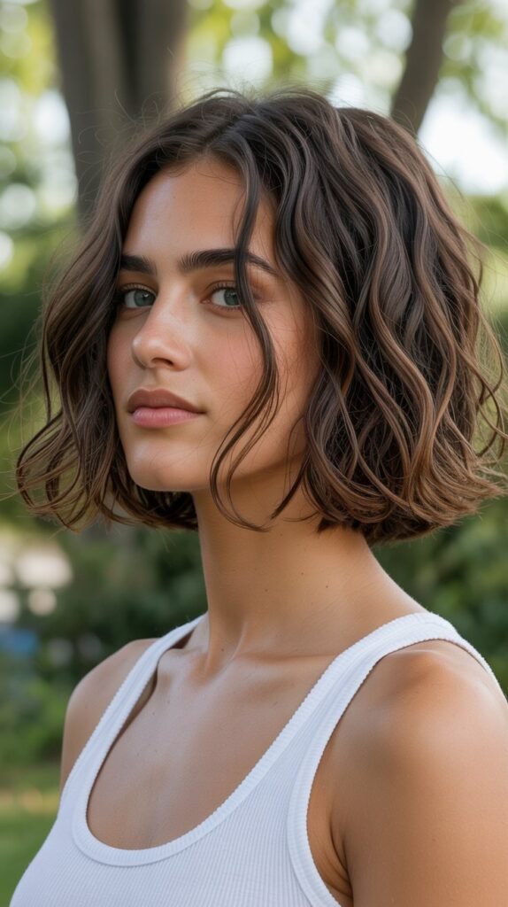 26. Choppy Bob with Natural Texture Enhancement