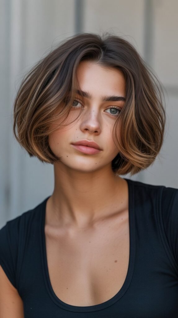 Choppy Bob for Round Faces