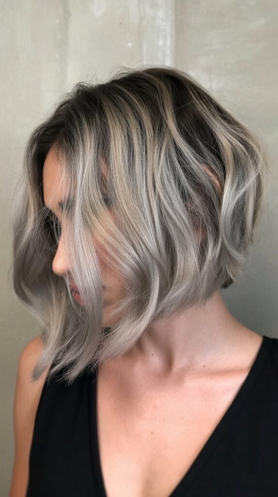 30. Choppy Bob with Color Melt