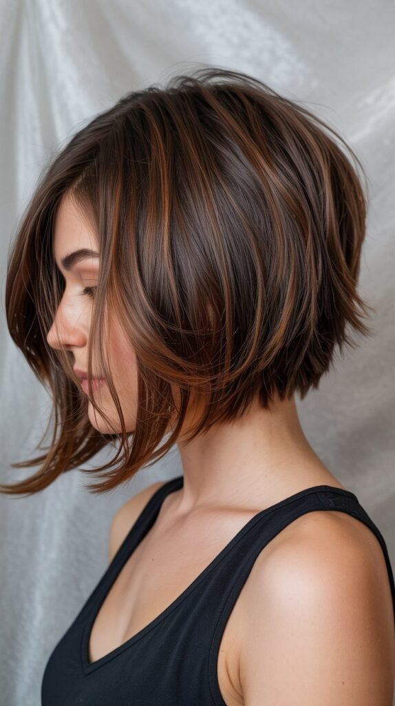 21. Choppy Bob with Deep Layers