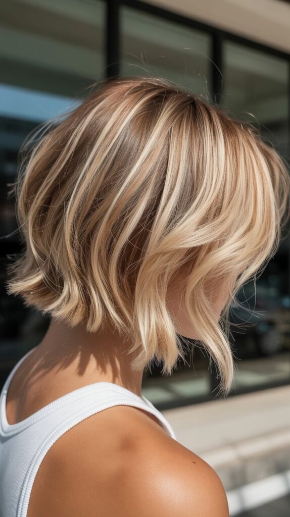 10. Choppy Bob with Highlights