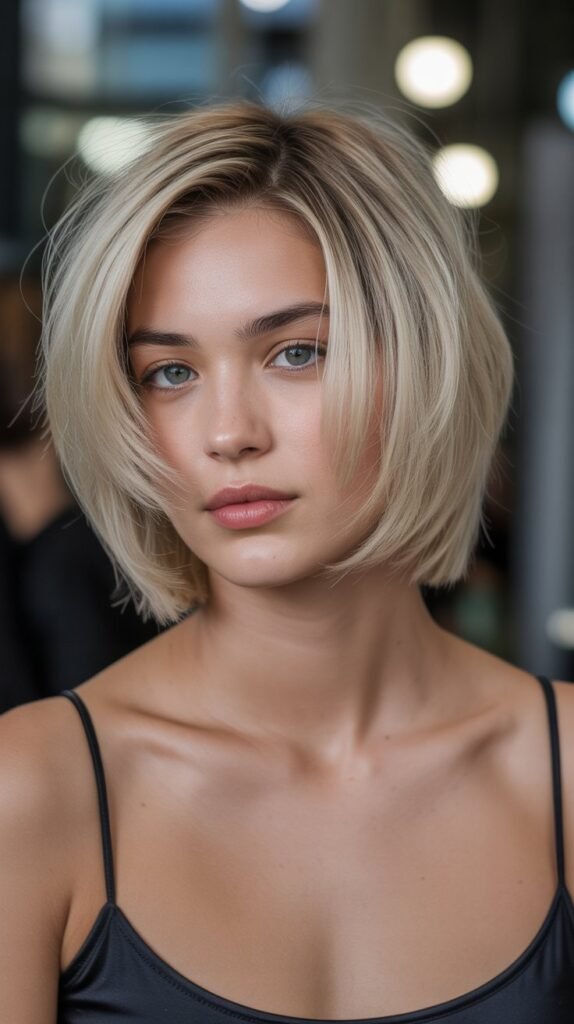 25. Choppy Bob with Feathered Front