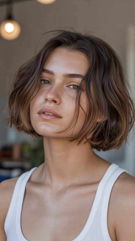 32. Choppy Bob with Lived-In Texture